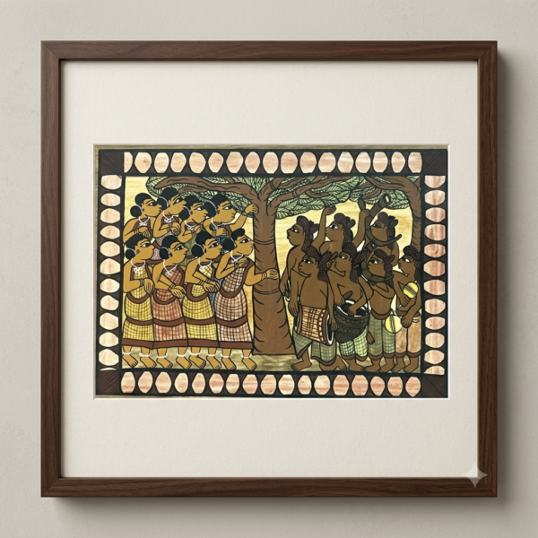 Paitkar Framed Painting, 18 × 13 Inch | Amadubi, Jharkhand