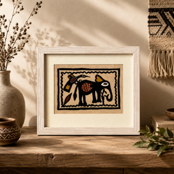 Sohrai Tribal Art | Premium Handcrafted Folk Painting | 25 × 19 cm